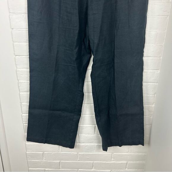 L.L.Bean 100% Linen Black Classic Fit Pants Size 18 - Picture 5 of 10